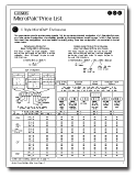 MicroPak Technical Data Sheets